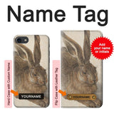 iPhone 7, 8, SE (2020), SE2 Hard Case Albrecht Durer Young Hare with custom name