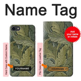 iPhone 7, 8, SE (2020), SE2 Hard Case William Morris Acanthus Leaves with custom name