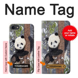 iPhone 7, 8, SE (2020), SE2 Hard Case Cute Baby Panda Snow Painting with custom name