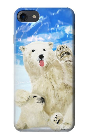 iPhone 7, 8, SE (2020), SE2 Hard Case Arctic Polar Bear in Love with Seal Paint