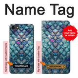 iPhone 7, 8, SE (2020), SE2 Hard Case Mermaid Fish Scale with custom name