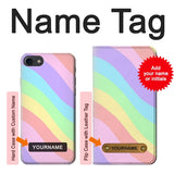 iPhone 7, 8, SE (2020), SE2 Hard Case Pastel Unicorn Summer Wave with custom name