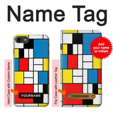 iPhone 7, 8, SE (2020), SE2 Hard Case Piet Mondrian Line Art Composition with custom name