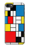 iPhone 7, 8, SE (2020), SE2 Hard Case Piet Mondrian Line Art Composition