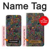 iPhone 7, 8, SE (2020), SE2 Hard Case Psychedelic Art with custom name