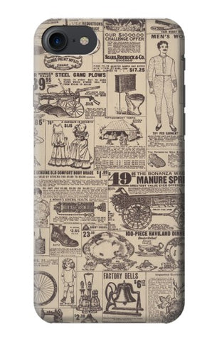 iPhone 7, 8, SE (2020), SE2 Hard Case Retro Vintage Paper