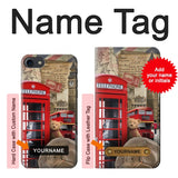 iPhone 7, 8, SE (2020), SE2 Hard Case Vintage London British with custom name