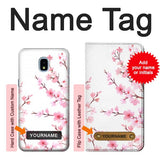 Samsung Galaxy J3 (2018), J3 Star, J3 V 3rd Gen, J3 Orbit, J3 Achieve, Express Prime 3, Amp Prime 3 Hard Case Pink Cherry Blossom Spring Flower with custom name