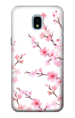 Samsung Galaxy J3 (2018), J3 Star, J3 V 3rd Gen, J3 Orbit, J3 Achieve, Express Prime 3, Amp Prime 3 Hard Case Pink Cherry Blossom Spring Flower