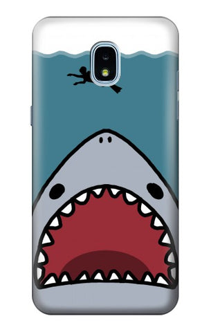 Samsung Galaxy J3 (2018), J3 Star, J3 V 3rd Gen, J3 Orbit, J3 Achieve, Express Prime 3, Amp Prime 3 Hard Case Cartoon Shark Sea Diving