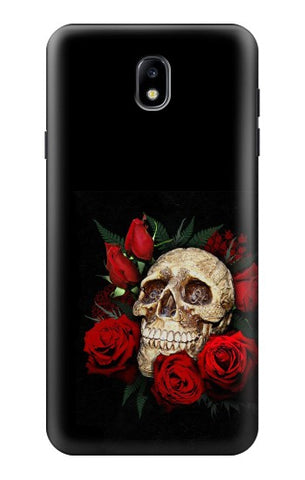 Samsung Galaxy J7 (2018), J7 Aero, J7 Top, J7 Aura, J7 Crown, J7 Refine, J7 Eon, J7 V 2nd Gen, J7 Star Hard Case Dark Gothic Goth Skull Roses