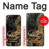 LG G8 ThinQ Hard Case Gold Dragon with custom name