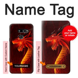 LG G8 ThinQ Hard Case Red Dragon with custom name