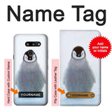 LG G8 ThinQ Hard Case Penguin Ice with custom name