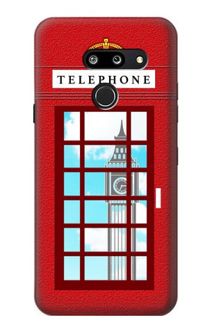 LG G8 ThinQ Hard Case England Classic British Telephone Box Minimalist