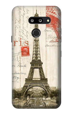 LG G8 ThinQ Hard Case Eiffel Tower Paris Postcard