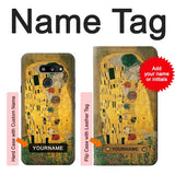 LG G8 ThinQ Hard Case Gustav Klimt The Kiss with custom name