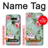LG G8 ThinQ Hard Case Flower Floral Art Painting with custom name