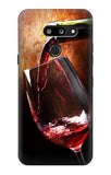 LG G8 ThinQ Hard Case Red Wine Bottle And Glass