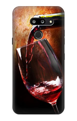 LG G8 ThinQ Hard Case Red Wine Bottle And Glass