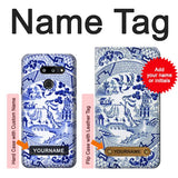 LG G8 ThinQ Hard Case Willow Pattern Illustration with custom name