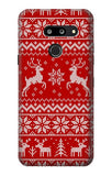 LG G8 ThinQ Hard Case Christmas Reindeer Knitted Pattern