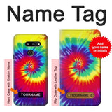 LG G8 ThinQ Hard Case Tie Dye Fabric Color with custom name
