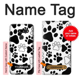 LG G8 ThinQ Hard Case Dog Paw Prints with custom name