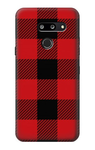LG G8 ThinQ Hard Case Red Buffalo Check Pattern