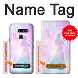 LG G8 ThinQ Hard Case Princess Pastel Silhouette with custom name