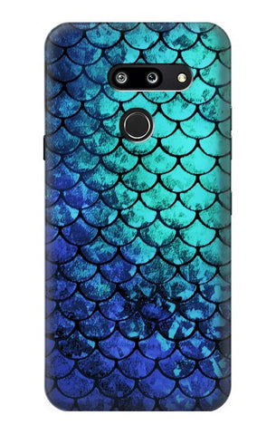 LG G8 ThinQ Hard Case Green Mermaid Fish Scale