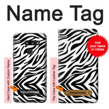 LG G8 ThinQ Hard Case Zebra Skin Texture with custom name