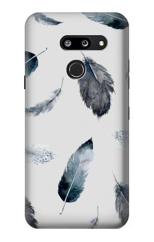 LG G8 ThinQ Hard Case Feather Paint Pattern