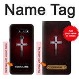 LG G8 ThinQ Hard Case Christian Cross with custom name