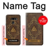 LG G8 ThinQ Hard Case Spell Book Cover with custom name