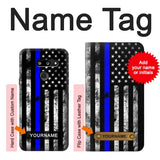 LG G8 ThinQ Hard Case Thin Blue Line USA with custom name