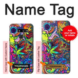 LG G8 ThinQ Hard Case Colorful Art Pattern with custom name