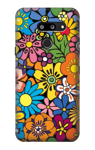LG G8 ThinQ Hard Case Colorful Flowers Pattern