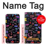 LG G8 ThinQ Hard Case Vintage Neon Graphic with custom name