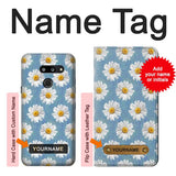 LG G8 ThinQ Hard Case Floral Daisy with custom name