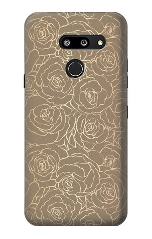 LG G8 ThinQ Hard Case Gold Rose Pattern