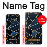 LG G8 ThinQ Hard Case Navy Blue Graphic Art with custom name