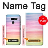 LG G8 ThinQ Hard Case Colorful Rainbow Pastel with custom name