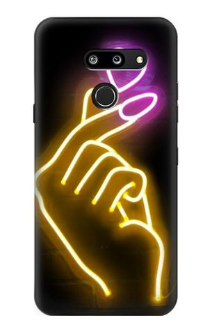 LG G8 ThinQ Hard Case Cute Mini Heart Neon Graphic