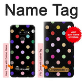 LG G8 ThinQ Hard Case Colorful Polka Dot with custom name