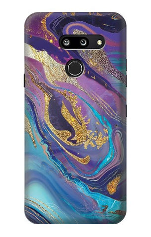 LG G8 ThinQ Hard Case Colorful Abstract Marble Stone