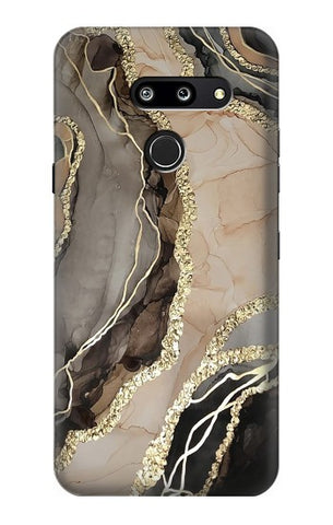 LG G8 ThinQ Hard Case Marble Gold Graphic Printed