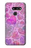 LG G8 ThinQ Hard Case Pink Love Heart