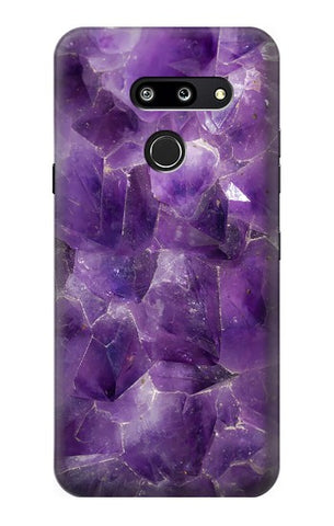 LG G8 ThinQ Hard Case Purple Quartz Amethyst Graphic Printed