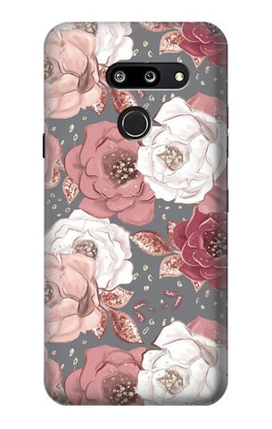LG G8 ThinQ Hard Case Rose Floral Pattern